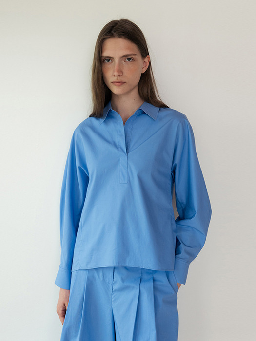 DOLMAN SLEEVE SHIRT_BLUE