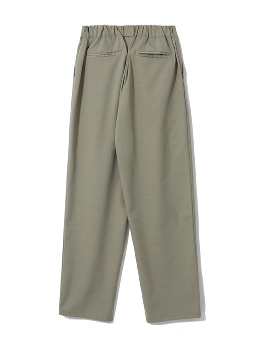 HALF BANDING SLACKS_OLIVE KHAKI