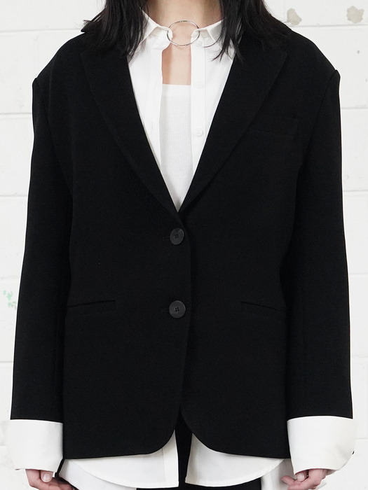 LUMIE MILPA oversized jacket (DEEP BLACK)