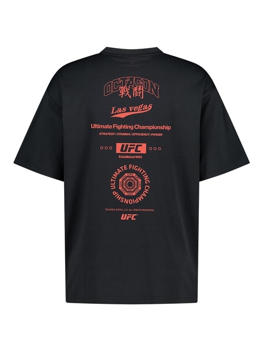 UFC 콜렉트 릴렉스핏 반팔 티셔츠  블랙 U2SSV2304BK