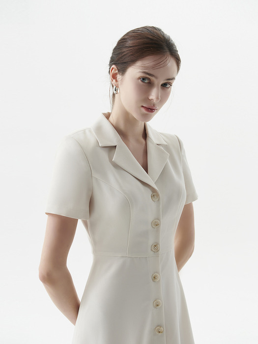 Collar Button Long Dress(cream)_YT23D190