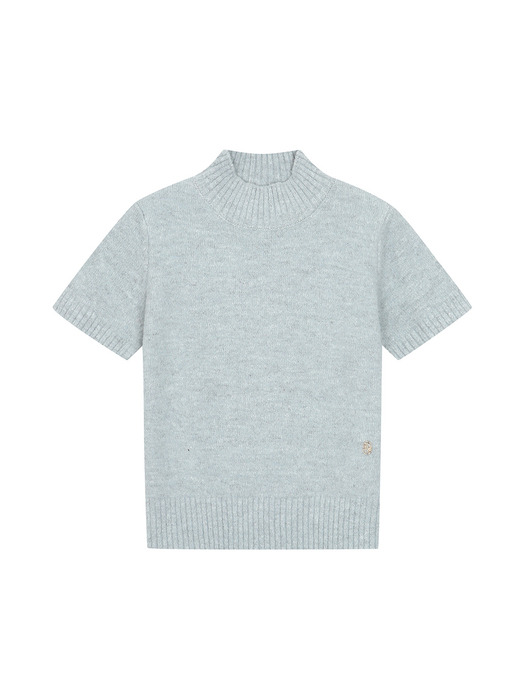 half neck short sleeved knitwear- U1F15KPO100