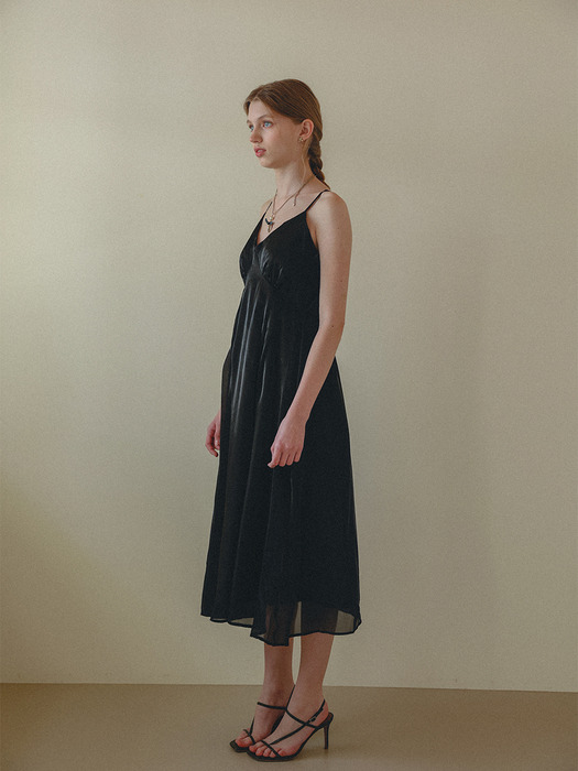 Organza Suspender Dress (BLACK)