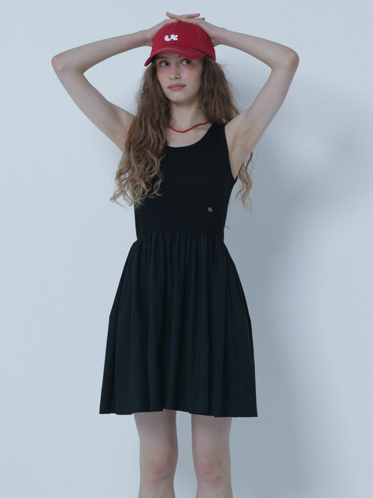 MINIMAL A LINE SLEEVELESS MINI DRESS