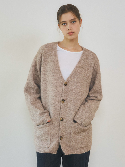 W/Always Brushed Wool Knit Cardigan 3color