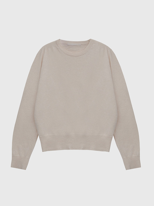 Whole Garment Round-neck Cashmere Wool Knit