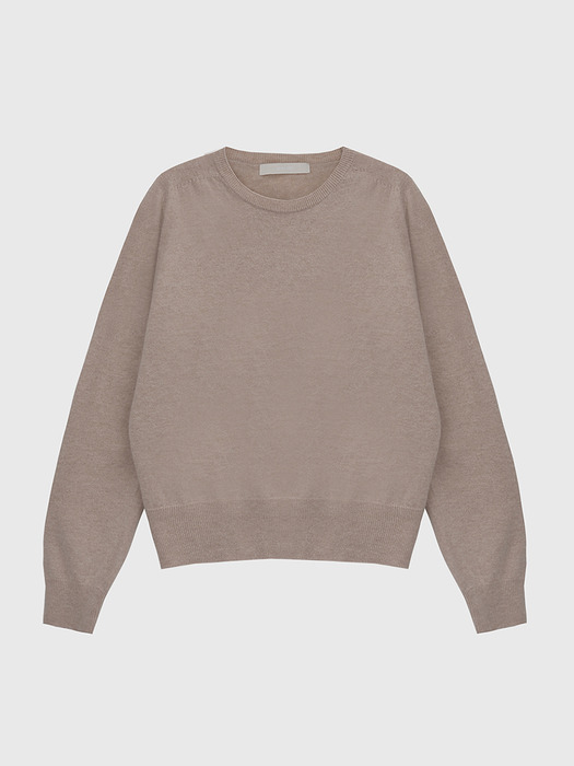 Whole Garment Round-neck Cashmere Wool Knit