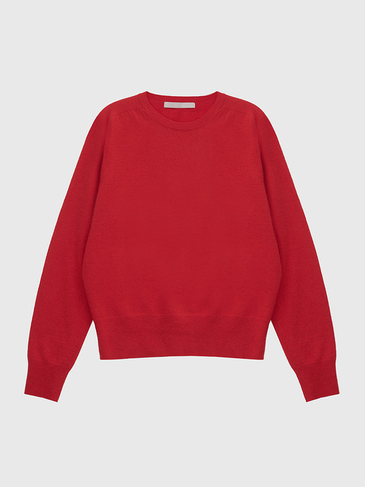 Whole Garment Round-neck Cashmere Wool Knit