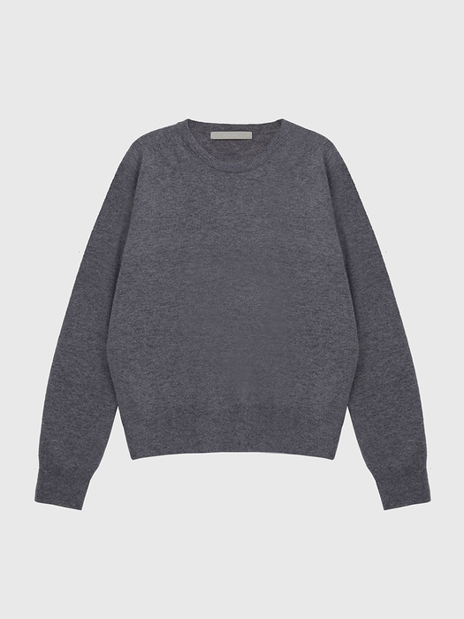 Whole Garment Round-neck Cashmere Wool Knit