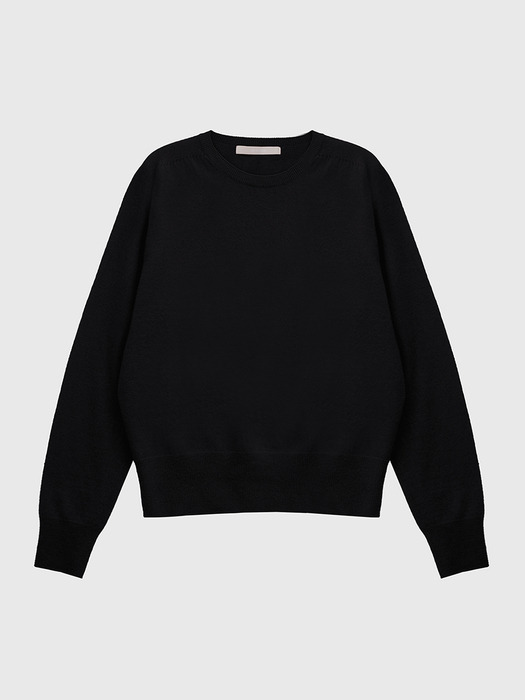 Whole Garment Round-neck Cashmere Wool Knit