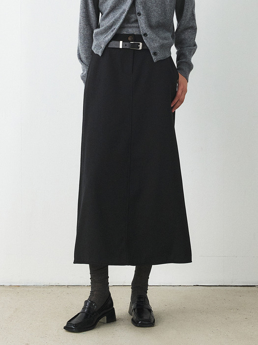 TFF SEMI A-LINE WOOL SKIRT_2COLORS