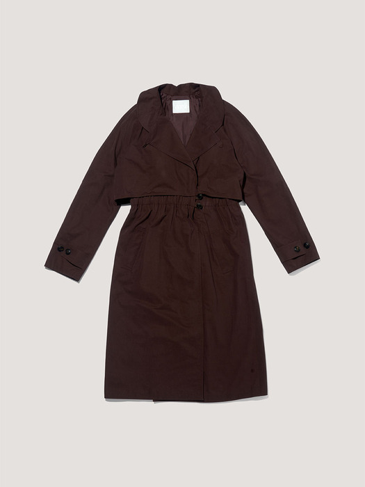 Two Button Long Trench Coat