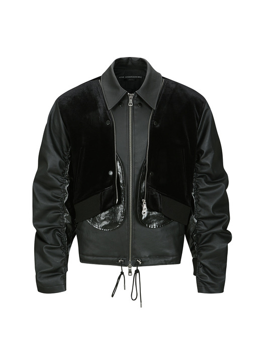 BIENTAIN ZIP-UP JACKET awa627m(BLACK)