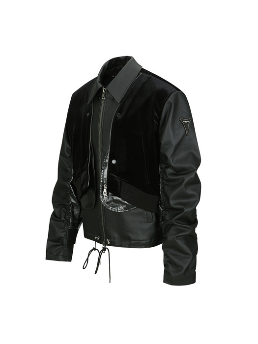 BIENTAIN ZIP-UP JACKET awa627m(BLACK)