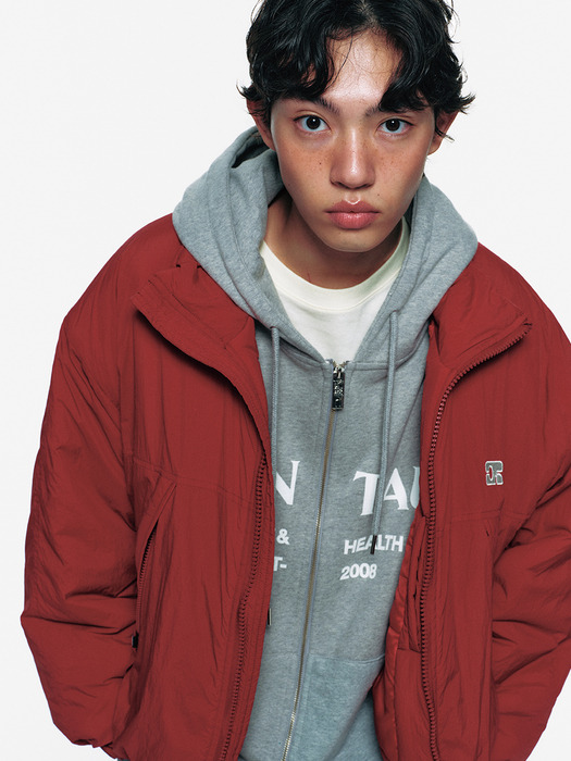 CENTAUR OVERSIZED PADDED JUMPER_RED