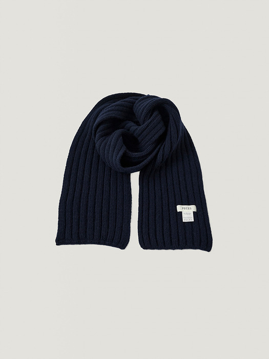 Cashmere blended muffler (Navy)