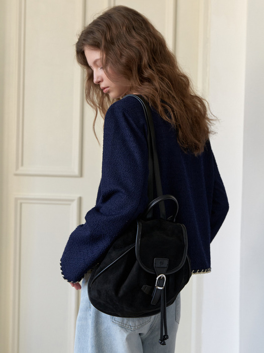 A SUEDE BACKPACK_BLACK