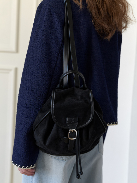 A SUEDE BACKPACK_BLACK