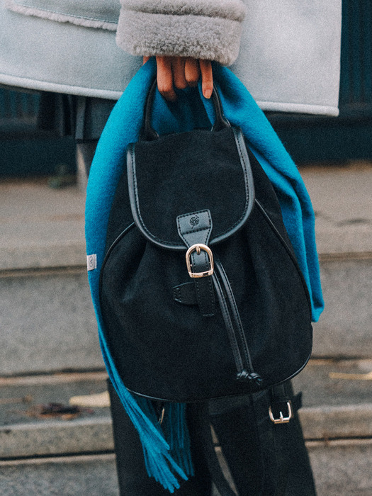 A SUEDE BACKPACK_BLACK