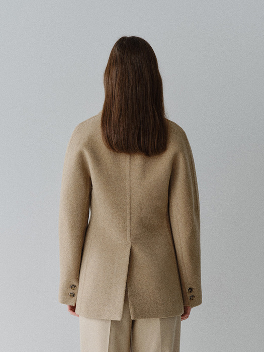 TFW WOOL DOUBLE LINE HALF COAT _2COLORS