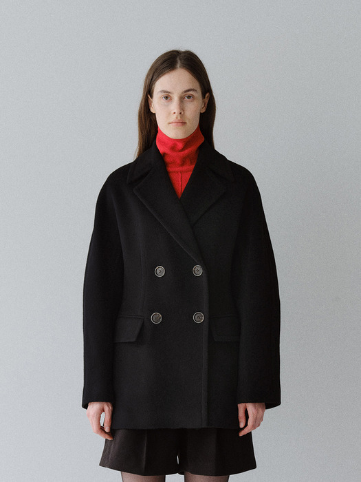 TFW WOOL DOUBLE LINE HALF COAT _2COLORS