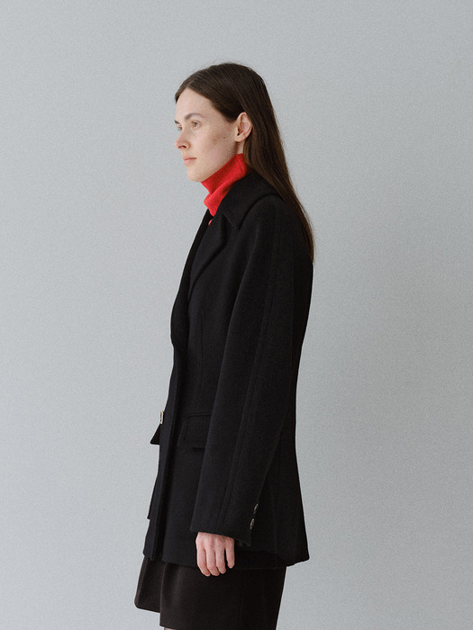 TFW WOOL DOUBLE LINE HALF COAT _2COLORS