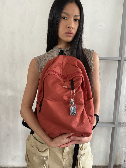 0002 HideSlot Classic Backpack _Orange Brick