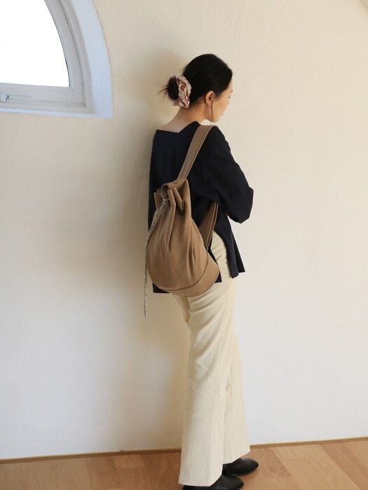 monochrome shoulder bag _ brown