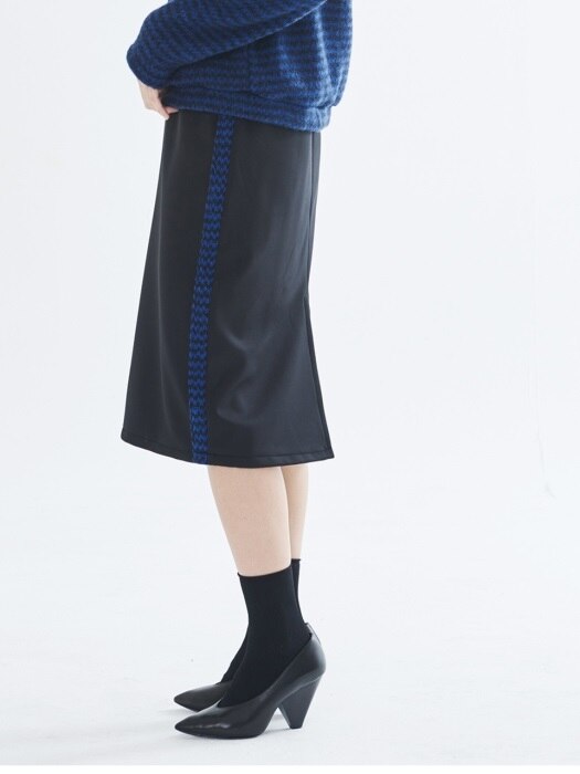 LINE JERSEY SKIRT_BLUE