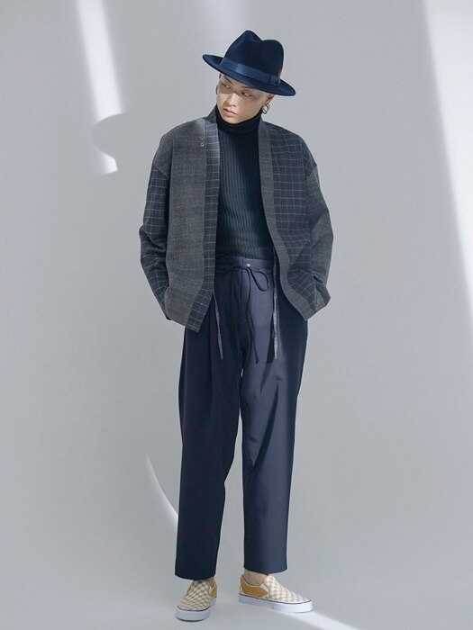 Pleated Tied Easy Bonded Pants