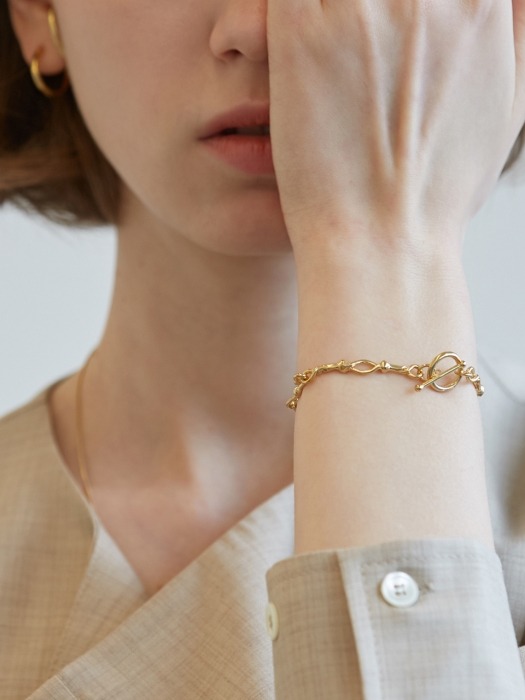 twist chain bracelet gold