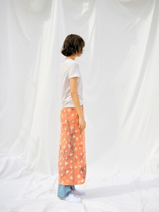 [Wrap Skirt] Palmtree - Peach