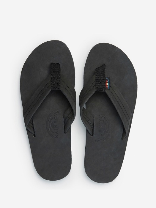 [SINGLE LAYER - BLACK] PREMIER LEATHER WITH ARCH SUPPORT