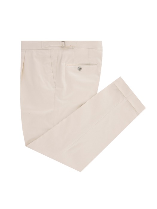 premium cotton chino trousers (Cream)