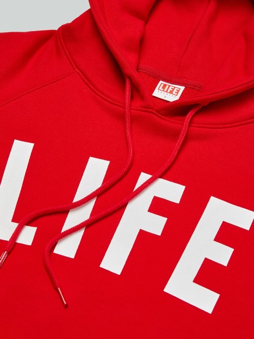 LIFE LETTER HOODIE_RED