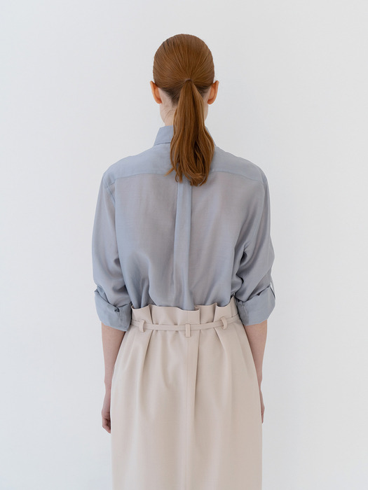 Pintuck H skirt [Ivory]