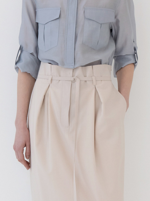 Pintuck H skirt [Ivory]