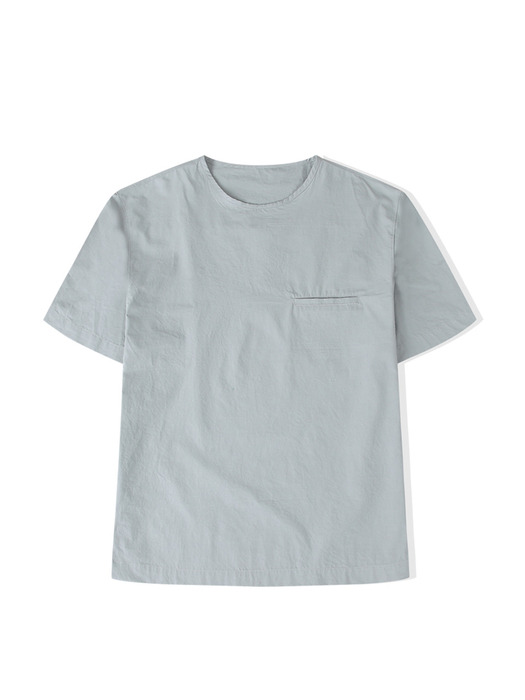 20S/S 오버핏 우븐 포켓 티셔츠 (파스텔민트)