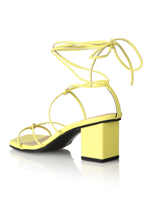 Y.01 Jane candy lace-up sandals / YY20S-S49 Lemon