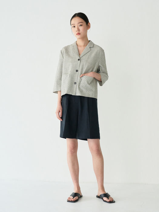 20SR OPEN COLLAR JACKET (IVORY)