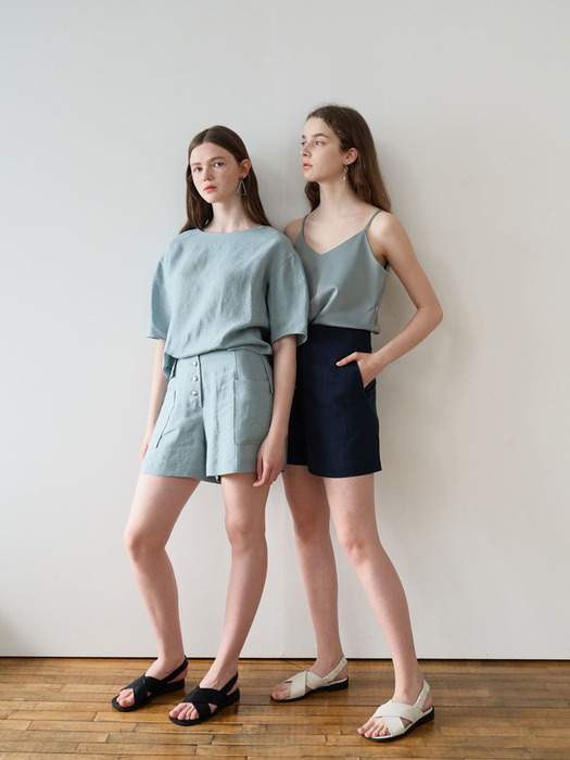 20 SUMMER_Navy Linen Shorts