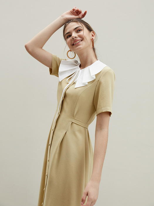 basic collar set dress LM