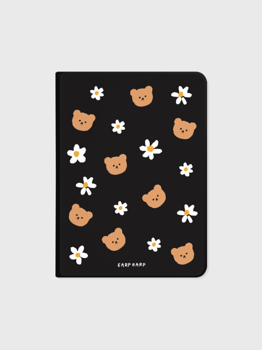 Dot flower bear-black(아이패드-커버)