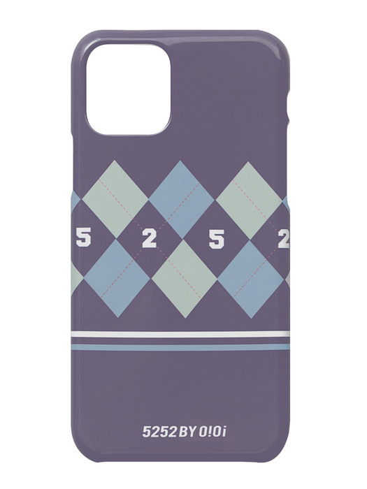 ARGYLE KNIT PHONE CASE [PURPLE]