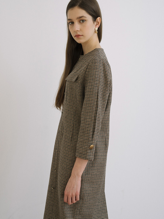 monts 1214 wool check dress 