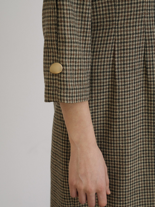 monts 1214 wool check dress 