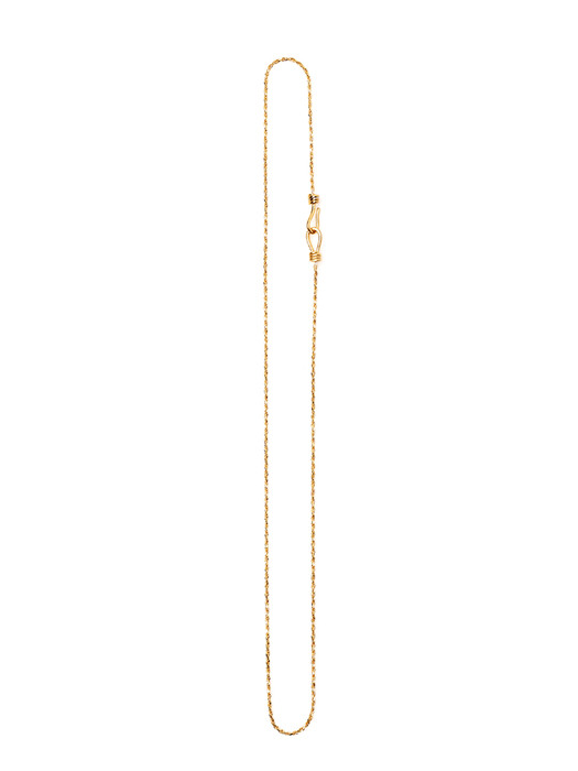 TWIST ROPE NECKLACE_Gold_S