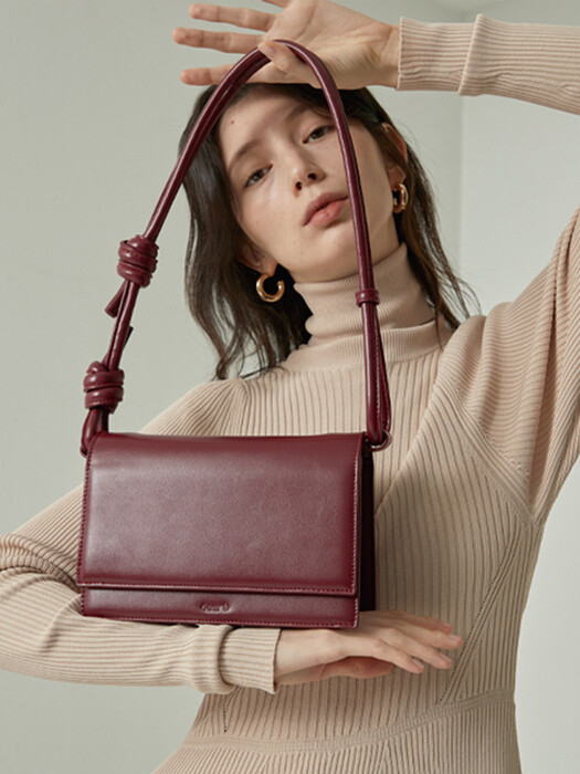 brick rope bag _ burgundy