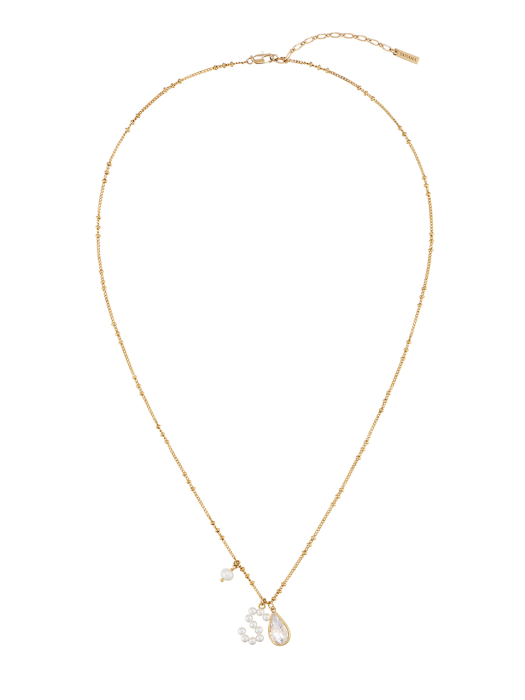 Pearl Initial Point Necklace_NZ1134