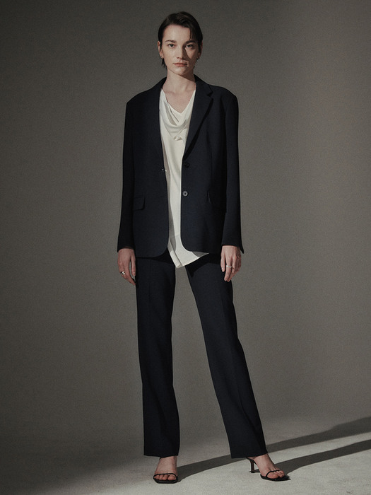 [Drama Signature] Two-button Tailored Blazer_NAVY